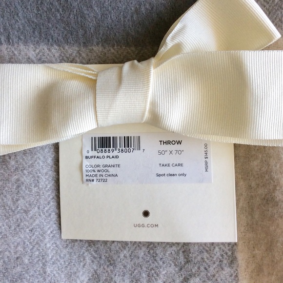 NWT UGG 100% Wool Plaid Throw Blanket - Picture 2 of 4
